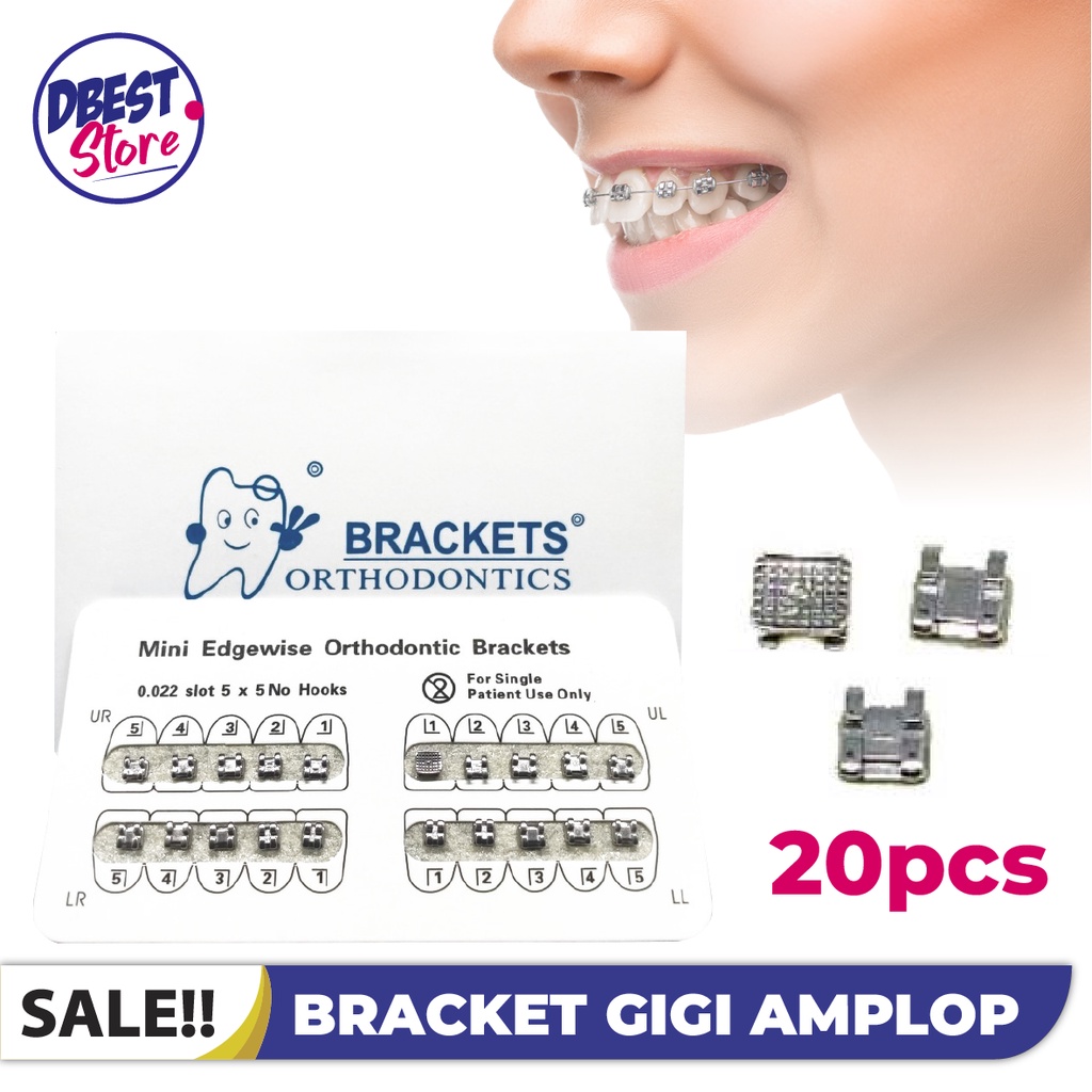 [ 1 SET ] BRACKET AMPLOP BIRU CUTE / BEHEL GIGI / MINI EDGEWISE BISA COD