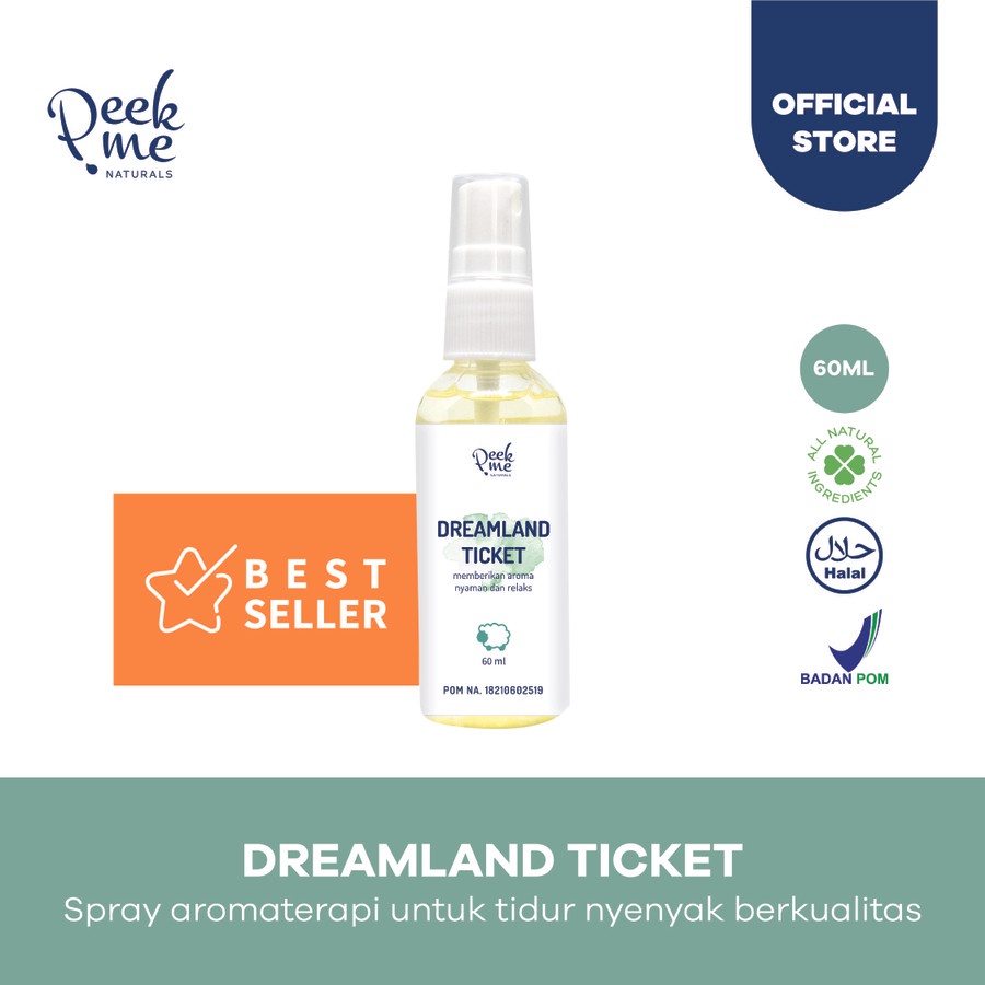 PEEK ME DREAMLAND TICKET Spray Atasi Insomnia Gelisah Natural Aman