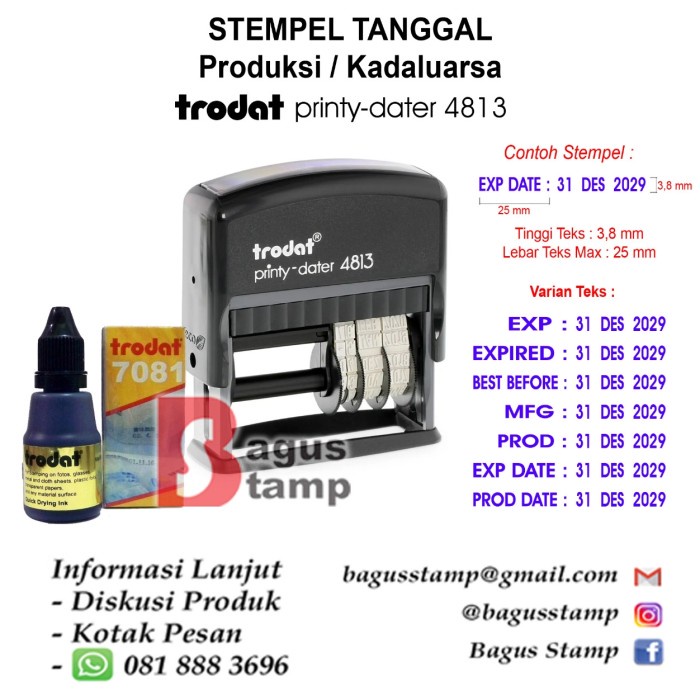 

Stm Stempel Expired / Tanggal Kadaluarsa Free Tinta 25Ml