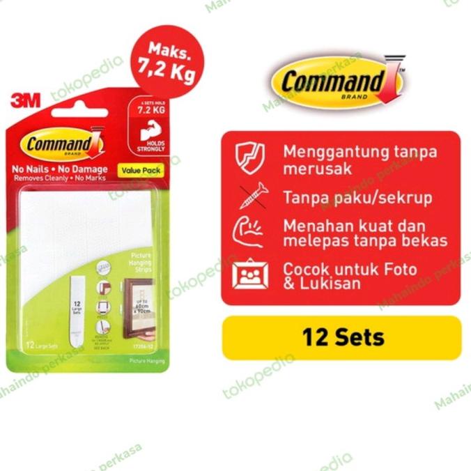 

Perekat Picture 3M Command Large Pic Hanging Strip 17206-12