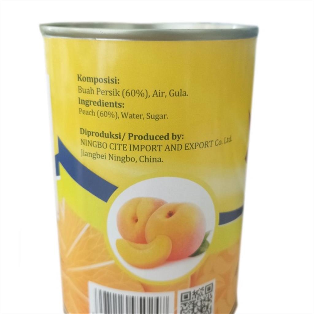 BUAH PERSIK KALENG IMPERIAL 425 GR - CANNED PEACH HALVES IN SYRUP