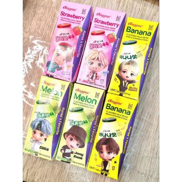 [Ready Stock] BTS Tiny tan Binggrae Banana Vanilla Milk