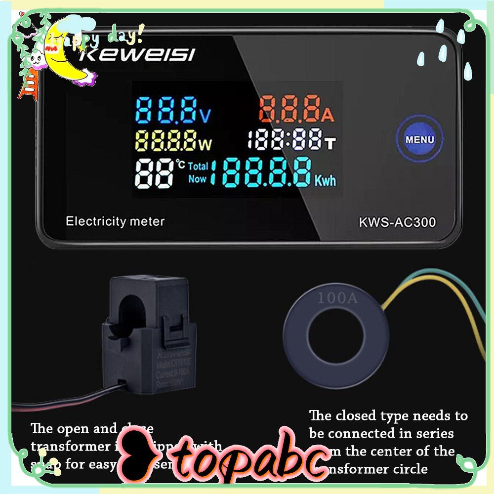 Top Digital AC Voltmeter Professional 0-100A Voltage Tester Daya Arus Energy Ammeter
