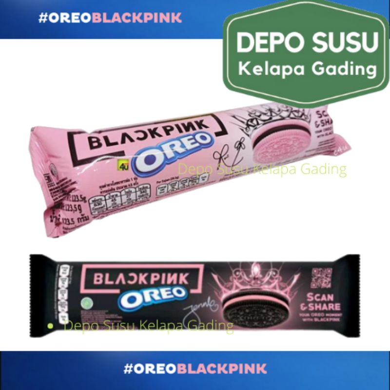 Oreo Blackpink Special Edition 123.5 Gr | Black Pink Biskuit Limited Photocard