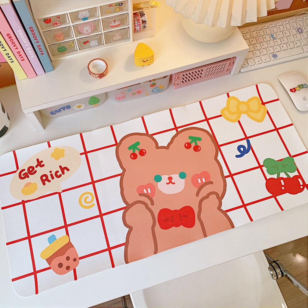66*29.5cm Waterproof Cartoon Cute Girl Pattern Non-slip Computer Gaming Mice Pad Mousepad
