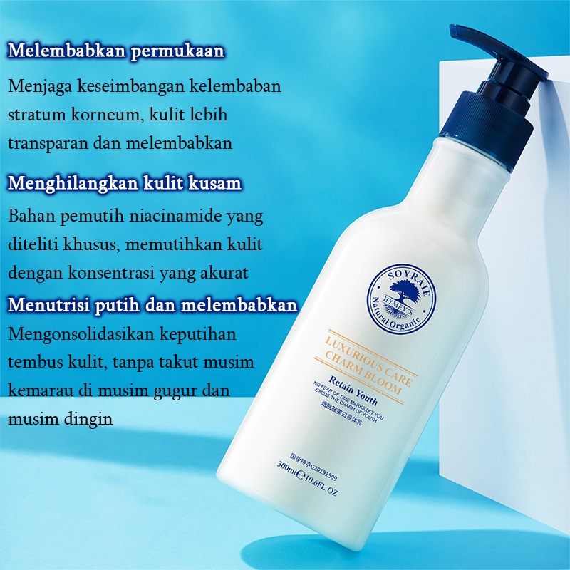 Lotion pemutih Badan Perawatan Badan Pelembab Body Whitening Lotion Pemutih permanen Krim pemutih 300ML Menghilangkan Kulit Kusam Dan Merinding Pemutih perawatan Kulit Halus Dan Nyaman Mencerahkan Warna Kulit Wangi Tahan lama Body Whitening Lotion