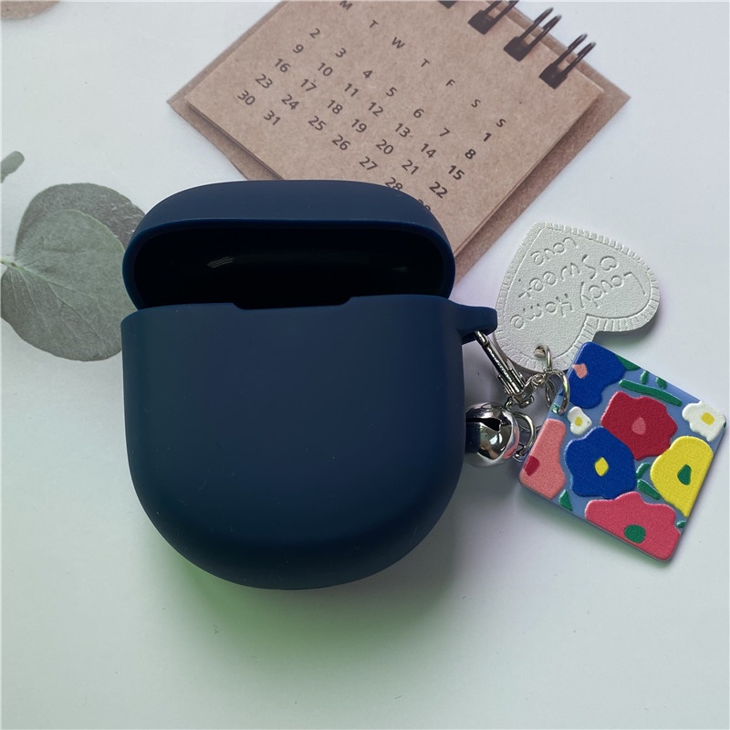 Untuk Bose QuietComfort Earbuds II Case Dengan Keyring Lucu Silikon Wireless Bluetooth Earphone Cover Soft Shell Protect Cover