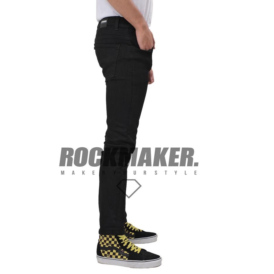 Terbaru CELANA JEANS PRIA ROCKMAKER DENIM ORIGINAL BLACK NAOMI