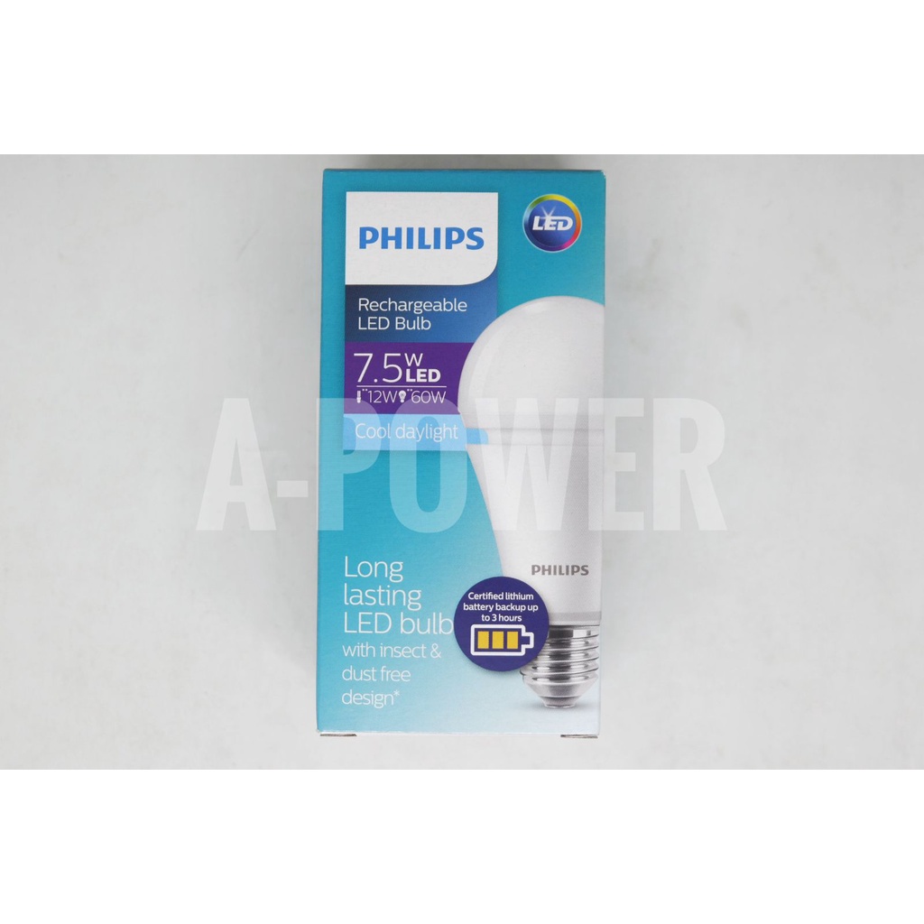 Philips - Lampu LED Bulb/Bohlam Emergency 7.5W (Putih)