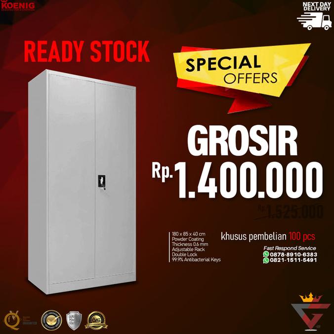 

Lemari Arsip Besi 2 Pintu Ayun Full Plat Kantor Dokumen