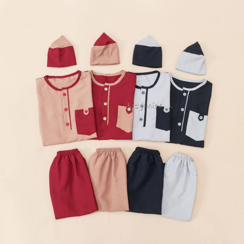 Koko Kurta Anak Set baju Celana Peci 1-12 Tahun