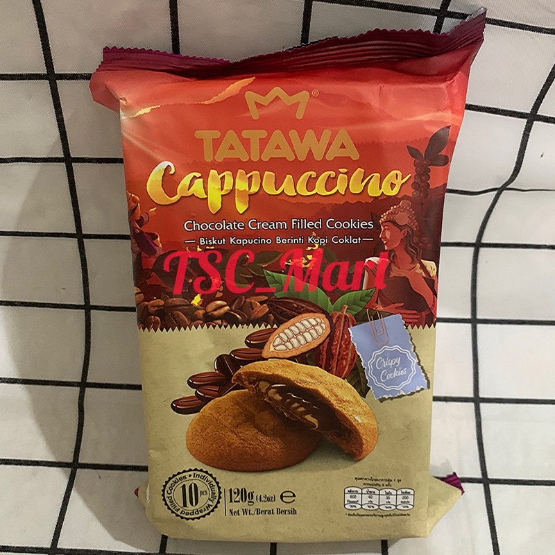 

Tatawa Cappucinno Chocolate Cream Filled Cookies 120gr / Tatawa / Cappucinno / Chocolate / Cream / Filled / Cookies / 120gr / Biskuit / Biskut / Kapucino / Berinti / Kopi / Coklat / Cokelat