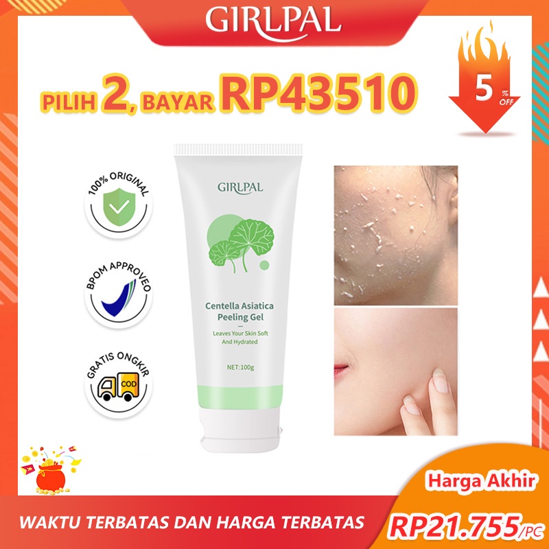 GIRLPAL Peeling Gel Centella Asiatica Body Exfoliating Facial Glowing Blackhead Cleaner Skin Care100g