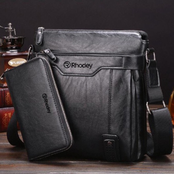 

Unik Tas Selempang Messenger Crossbody Bag Pria dengan Dompet - 15036 Black Murah