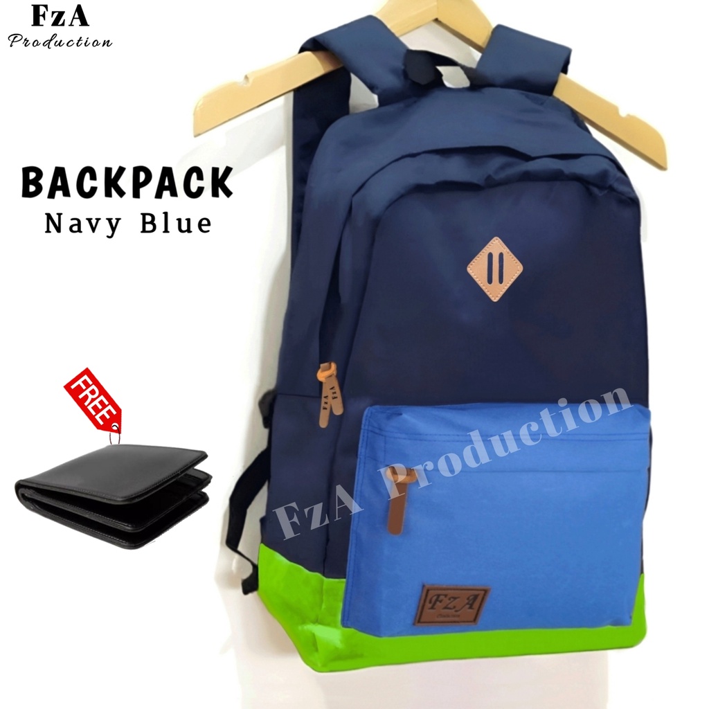 Tas Ransel Gendong Laptop Distro Sekolah Kuliah Pria Wanita Premium Murah Original GRATIS Dompet NY