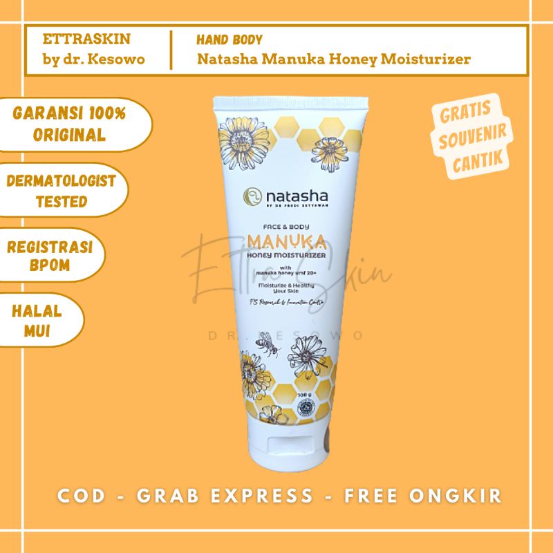 Natasha Skincare - Face & Body Manuka Honey Moisturizer / Krim Wajah & Handbody - Ettra Skin by dr K