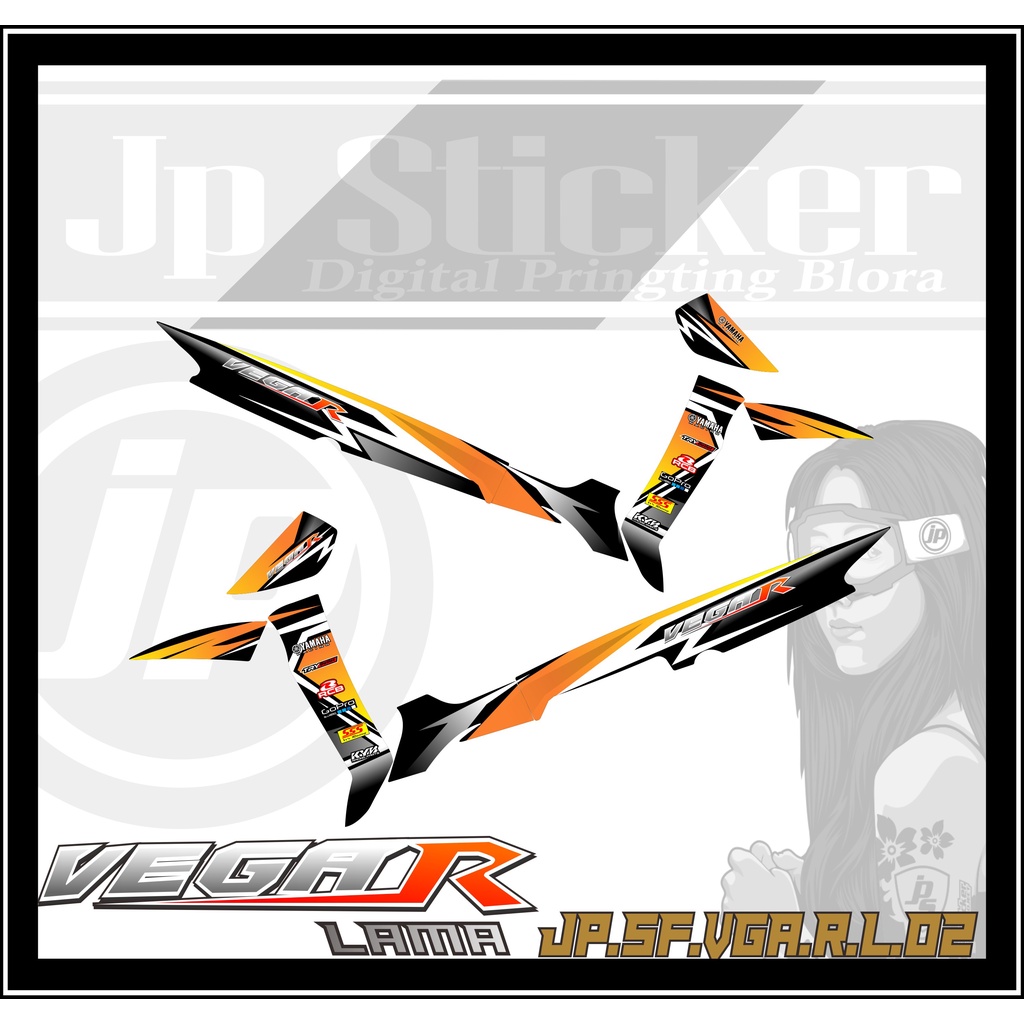 Jp Sticker Vega R Lama - Stiker Striping Vega R Lama List Aksesoris Motor Keren Desain Racing JP-02