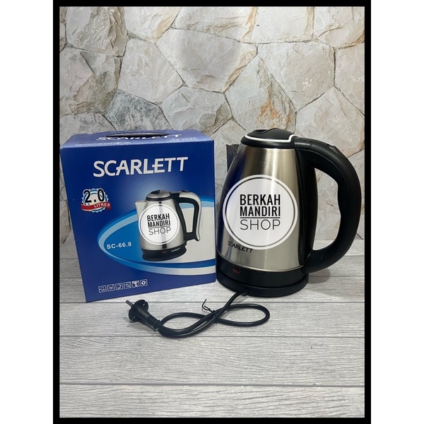 BISA COD Teko Listrik Scarlett 2 liter Electric heat Kettle 2L // TEKO LISTRIK PEMANAS AIR SCARLETT UKURAN 2 LITER