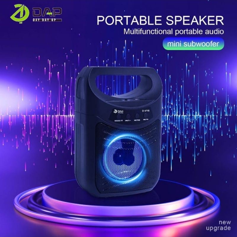 Dap Spiker Bluetooth D-Vy6 Karoke   / Salon Aktif Portable Radio Fm Mp3 Super Bass