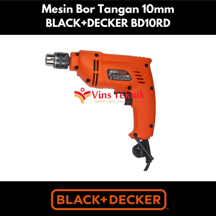 Mesin Bor Tangan 10 Mm Black Decker Bd10Rd