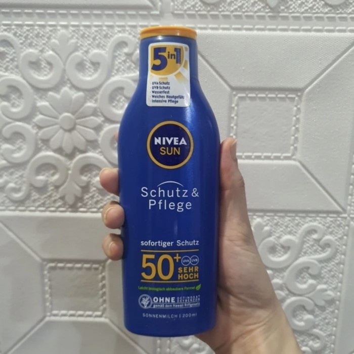 Nivea Sun SPF50 SPF 50 200ml Sunblock Body Lotion Badan Dewasa Ori - German exp12/23