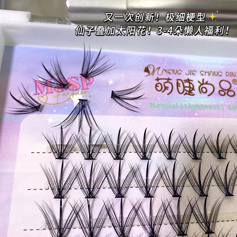 F156 Fairy ANIME Manga Lashes Thick Little Devil False Eyelashes Bundles Single Cluster Segmented Natural Simulation Cos Eyelashes Eye Extension