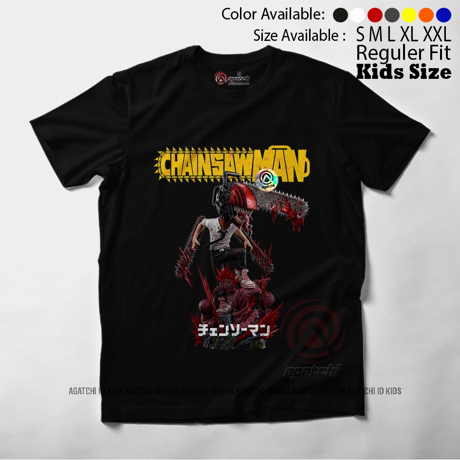 Baju Kaos Atasan Anak Laki - Laki Distro Anime Denji Chainsaw Man