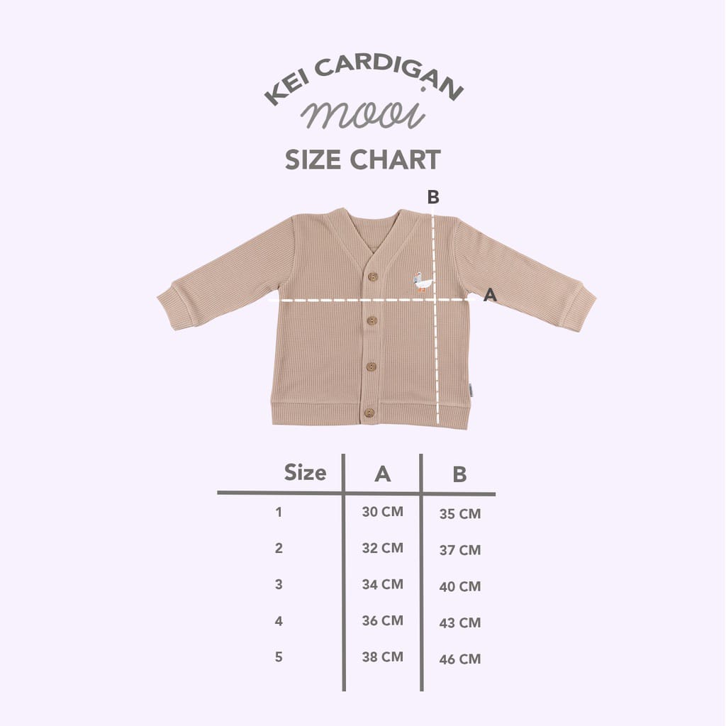 Mooi Cardigan Anak Kei Cardigan / Cardigan Anak 1-5 Tahun
