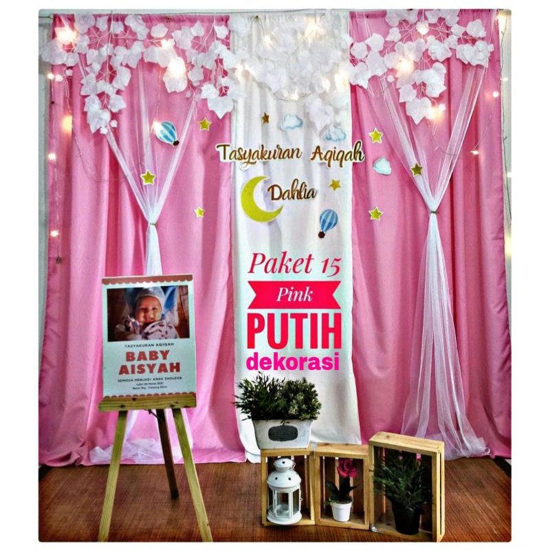 paket backdrop aqiqah Tasyakuran khitan tedhak siten