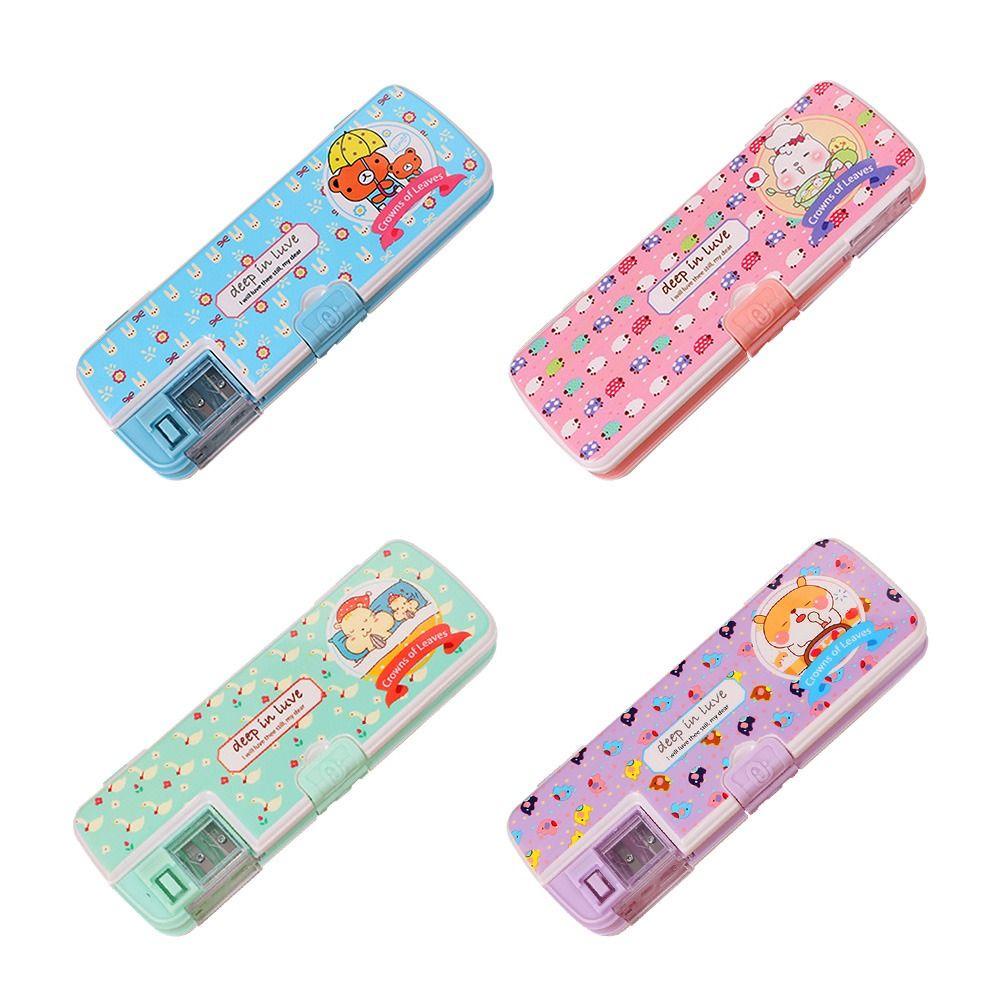 R-flower Pencil Case Perlengkapan Siswa Lucu Kotak Alat Tulis Multifungsi