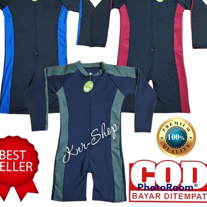 ✿ Baju Renang Diving Polos LENGAN Panjang Remaja - Dewasa
