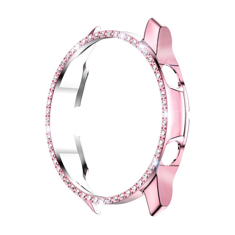 Fashion Diamond Cover Untuk Samsung Galaxy Watch 3.45mm 41mm Smart Watch Case Bling PC Sarung Pelindung Shell Frame Aksesoris