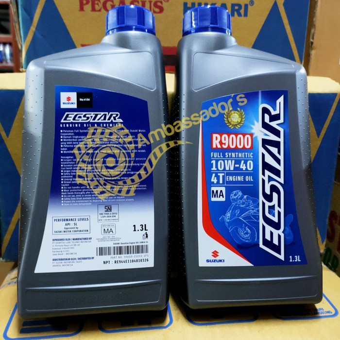 OLI MOTOR SGO ECSTAR R9000 4T 10W-40 SL MA 1.3 LITER FULL SYNTHETIC