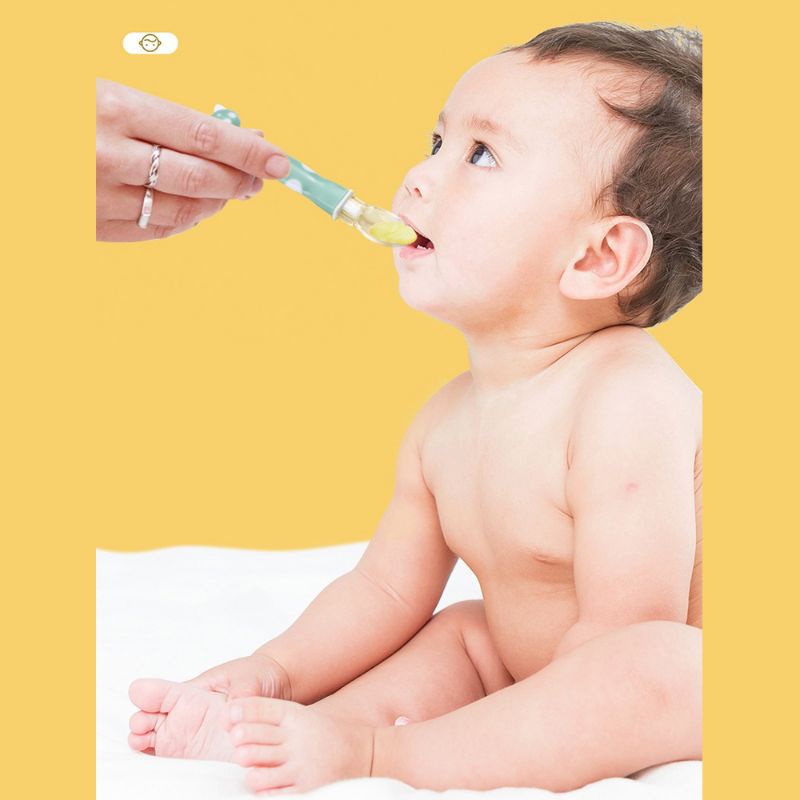 [rumahbayipdg] Sendok mpasi bayi karakter sendok silicone BPA Free