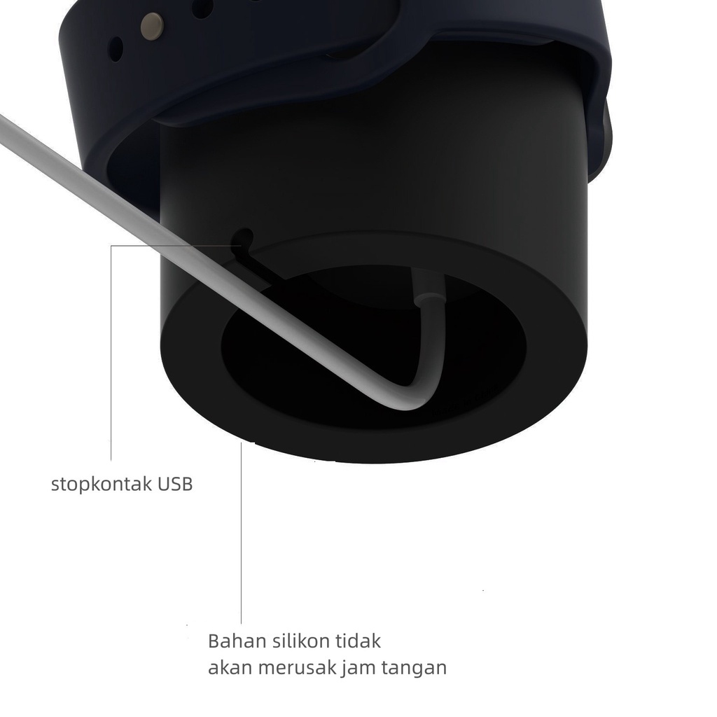 Charger Silikon Stand Silikon Pengisian Magnetik Berdiri Apple Watch Stand iWatch Series 1 2 3 4 5 6 7 SE