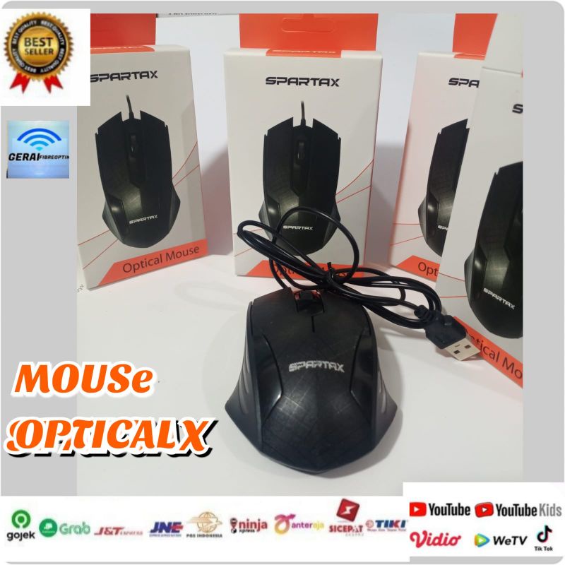 SPARTAX Mouse kabel USB Mouse OpticaL