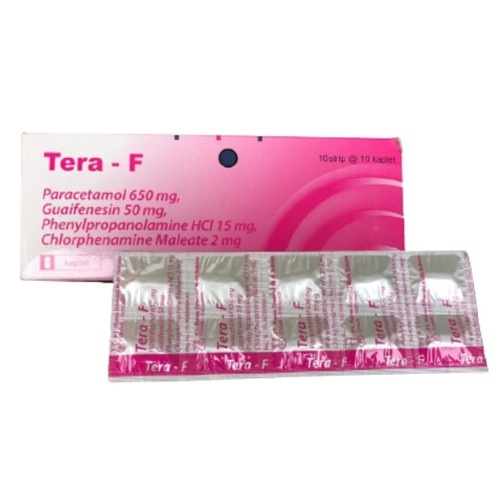 TERA F / TABLET OBAT DEMAM / MERINGANKAN GEJALA FLU DAN BATUK