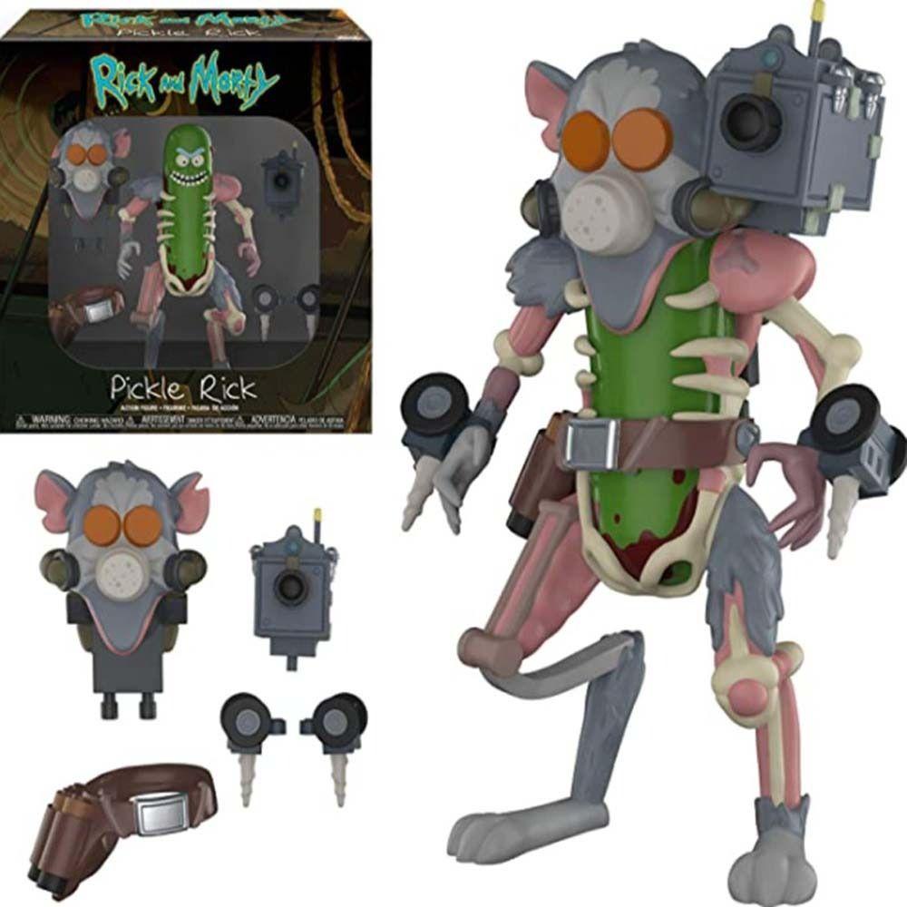 [Elegan] Acar Rick Action Figure Kartun PVC Dekorasi Mobil Rick And Morty Timun Tikus Helm Model Mainan Model Kolekte