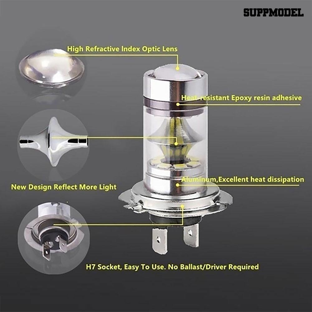 [Dekorasi] Lampu Mobil Super Terang Kuat Tembus Paduan Aluminium 12V Bohlam Halogen Mengemudi Lampu Depan Perlengkapan Kendaraan