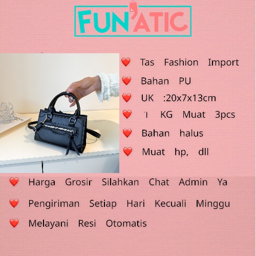 Funatic Tas Selempang Wanita Import Lucu Kekinian Fashion Korea FA1066