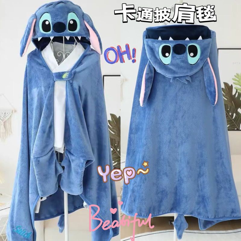 Selimut Hoodie Blanket Stitch Lilo Stitch.