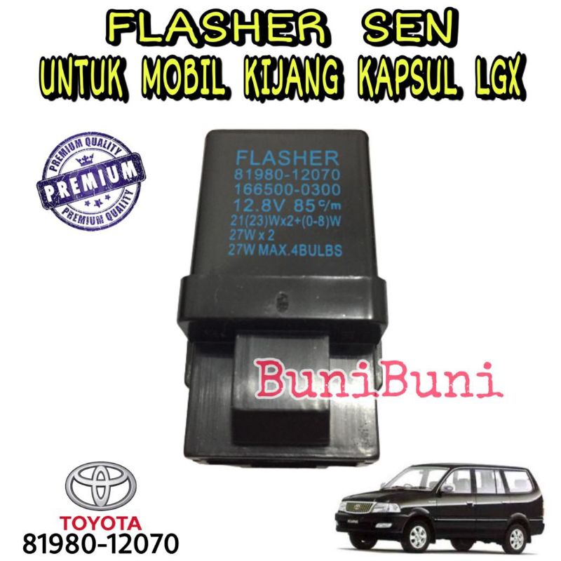 FLASHER / Flaser Otomatis Sen Untuk Mobil Toyota KIJANG KAPSUL LGX 7K / EFI