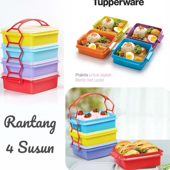 Tupperware Rantang Set Wadah Piknik Memyimpan Nasi Lauk Roti Promo