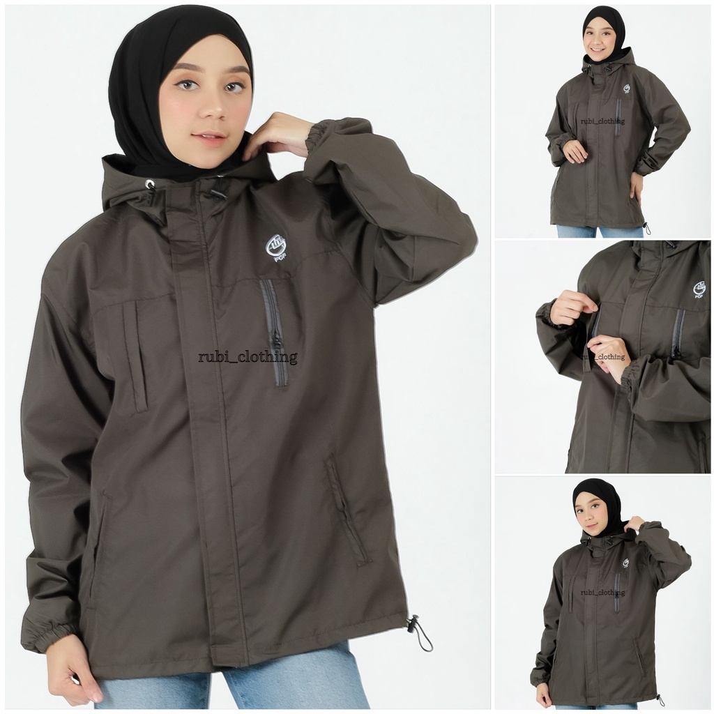 Jaket Parasut Wanita Waterproof Size M L XL XXL Original FCF / Jaket Wanita Anti Air size Jumbo