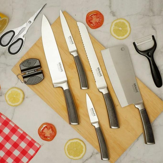 Perlengkapan pisau set dapur knife professional oxone idealife 163s