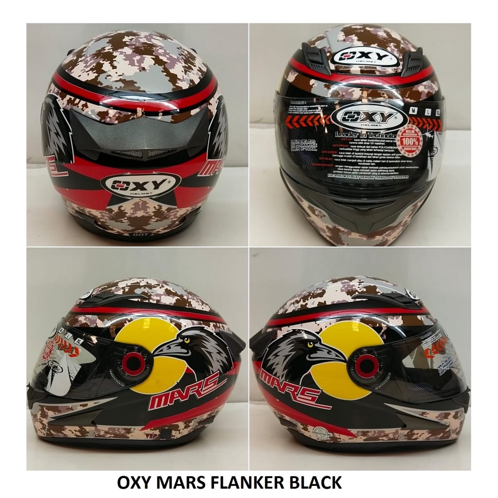 HELM FULL FACE OXY MARS SIZE L SNI