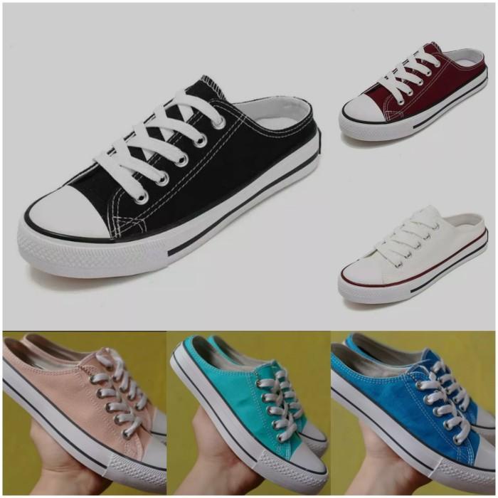 sepatu sandal sneakers converse all star wanita/pria slip on terlaris