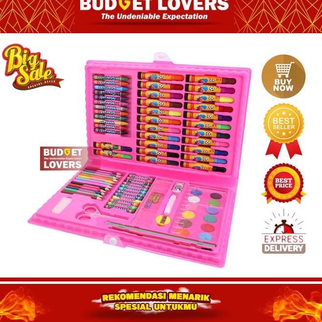 

(Z-8-3✓) Crayon Anak Lengkap dengan Pensil Warna dan Cat Air 86pcs 1 Set Cryon viral