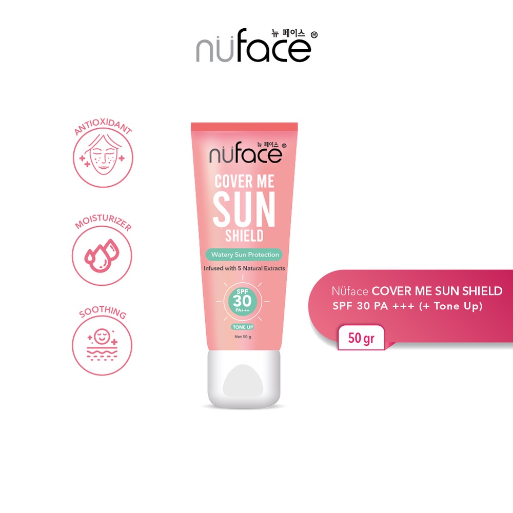 Nuface Cover Me Sun Shield Sunscreen Wajah SPF 30 &amp; SPF 50