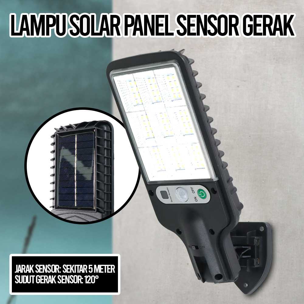 #Allilit Lampu Solar Panel Sensor Gerak Outdoor Waterproof 72LED - 616-5 #100% Ori